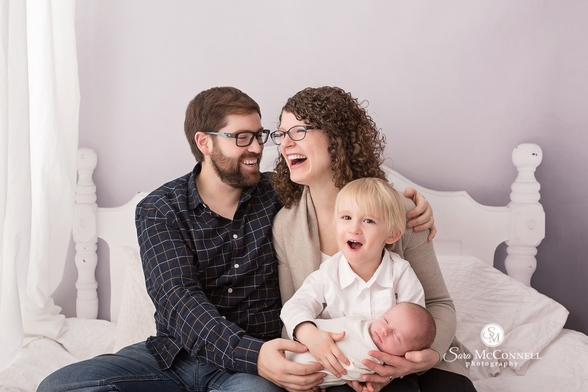 Ottawa Newborn Photography | Together On the Bed