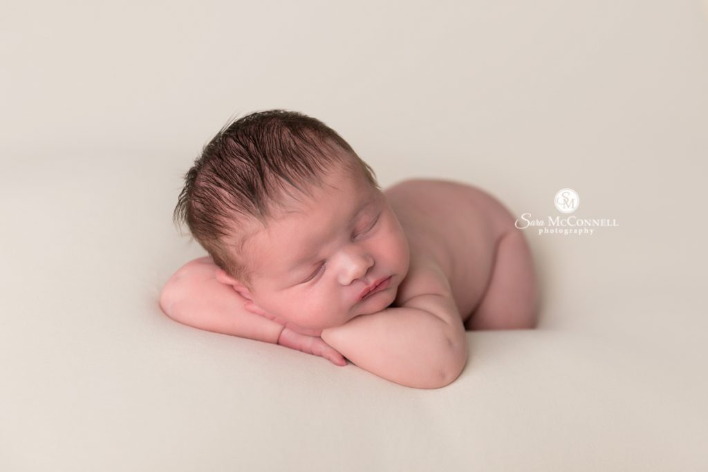 newborn baby being photographed in ottawa