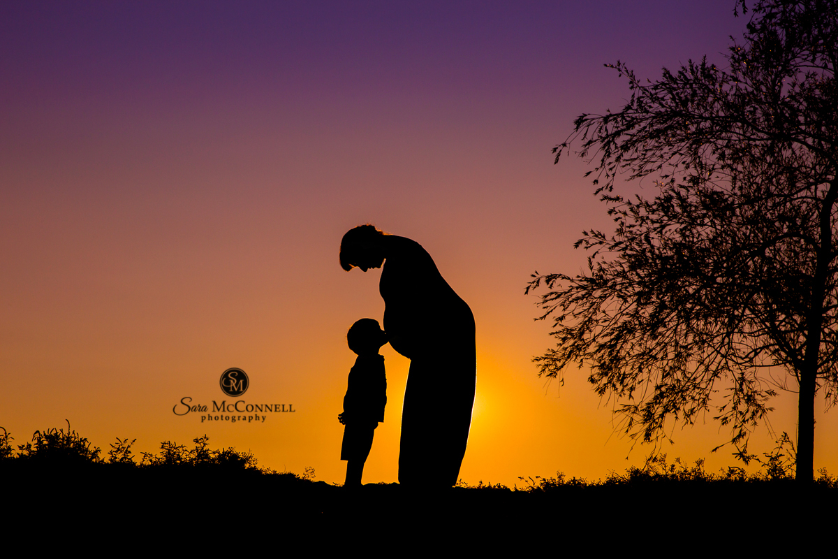 Sunsets and Silhouettes Family Photos