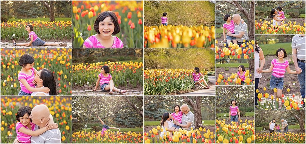 Family Photos in Ottawa with Tulips
