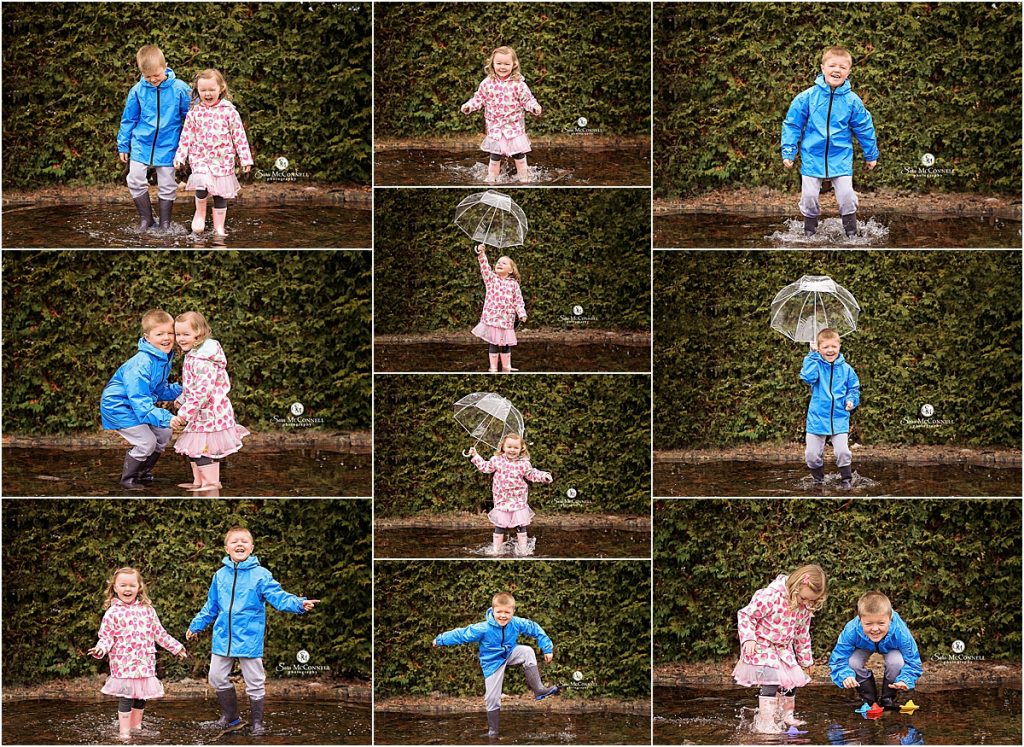 Splashing fun photo session