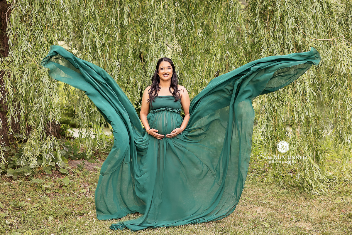 Beautiful Green Maternity Gown