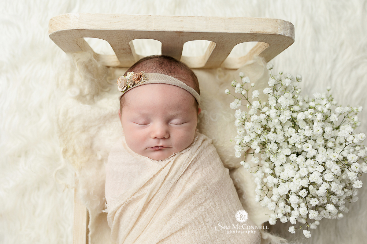 Newborn Photo Session with Flowers